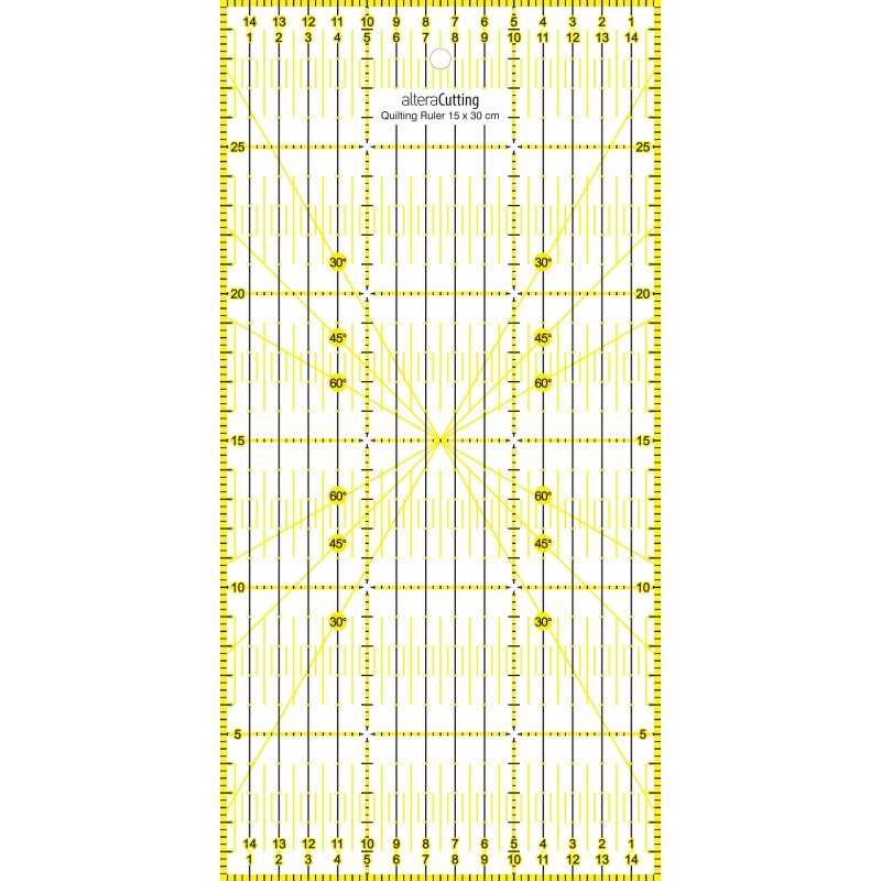 Régle de couture (quilt/patchwork) 15x30cm