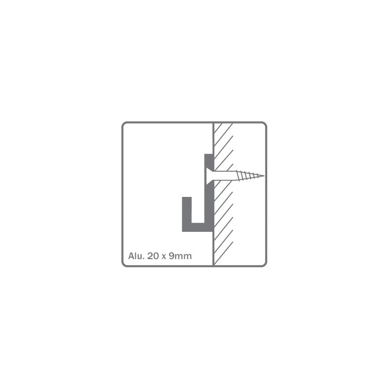 Cimaise - Rail J-Rail 200cm