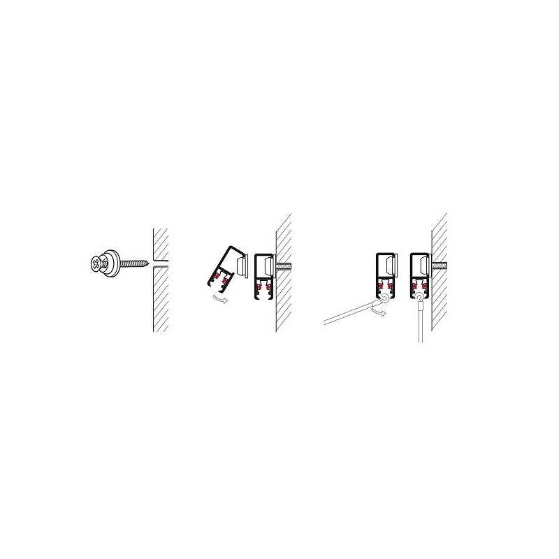 Cimaises Multirail Eclairage - Rail de 200cm (fixation incl.)