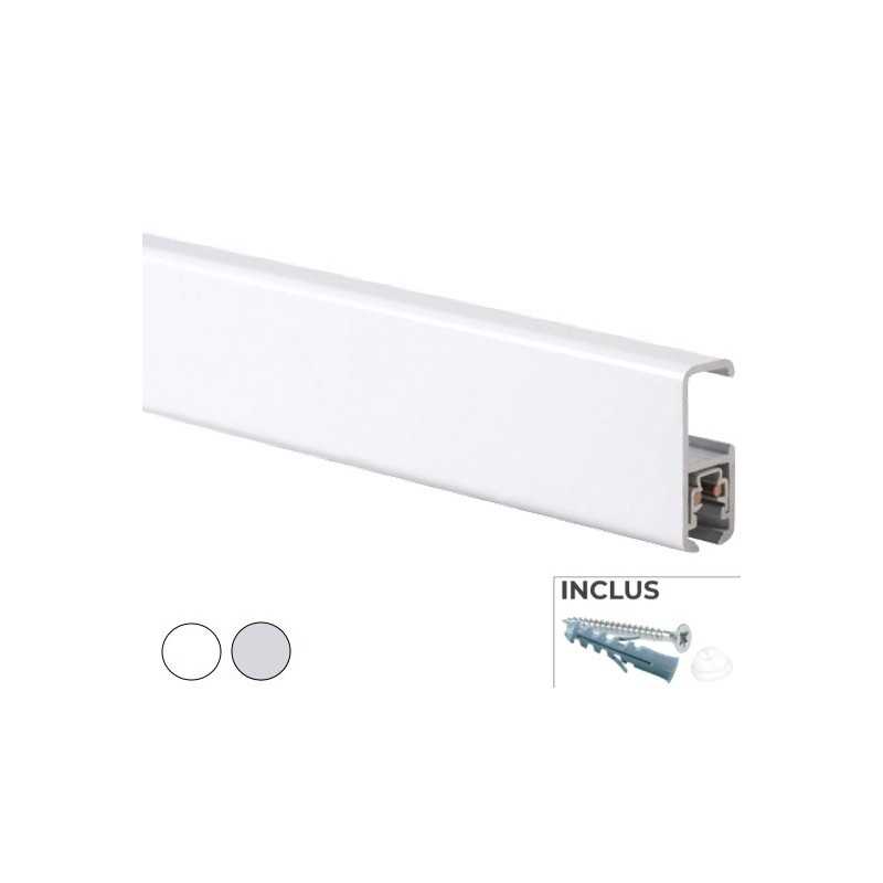 Cimaises Multirail Eclairage - Rail de 200cm (fixation incl.)