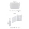 Cimaises Minirail - 2x bouchon d’extrémité ou 1x raccord d’angle