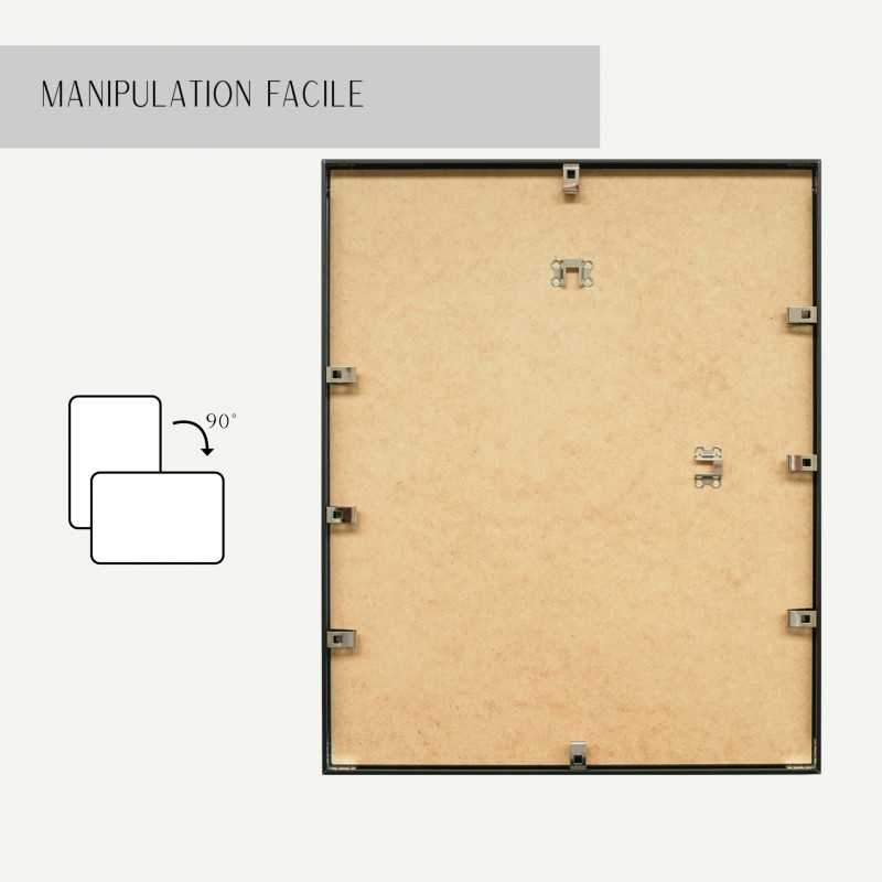Cadre alu AEKTA - NOIR Mat - Pour format 60x80cm Cadre alu AEKTA - NOIR Mat - Pour format 60x80cm