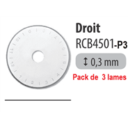 Lames 45mm DROITES - Pack 3 pièces