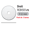 Lames 45mm DROITES - Pack 3 pièces