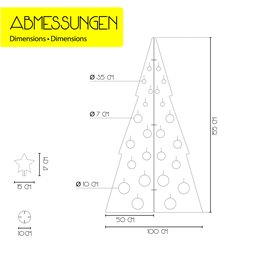 Spain de Noel en carton Myplugi 155cm (170cm avec étoile)