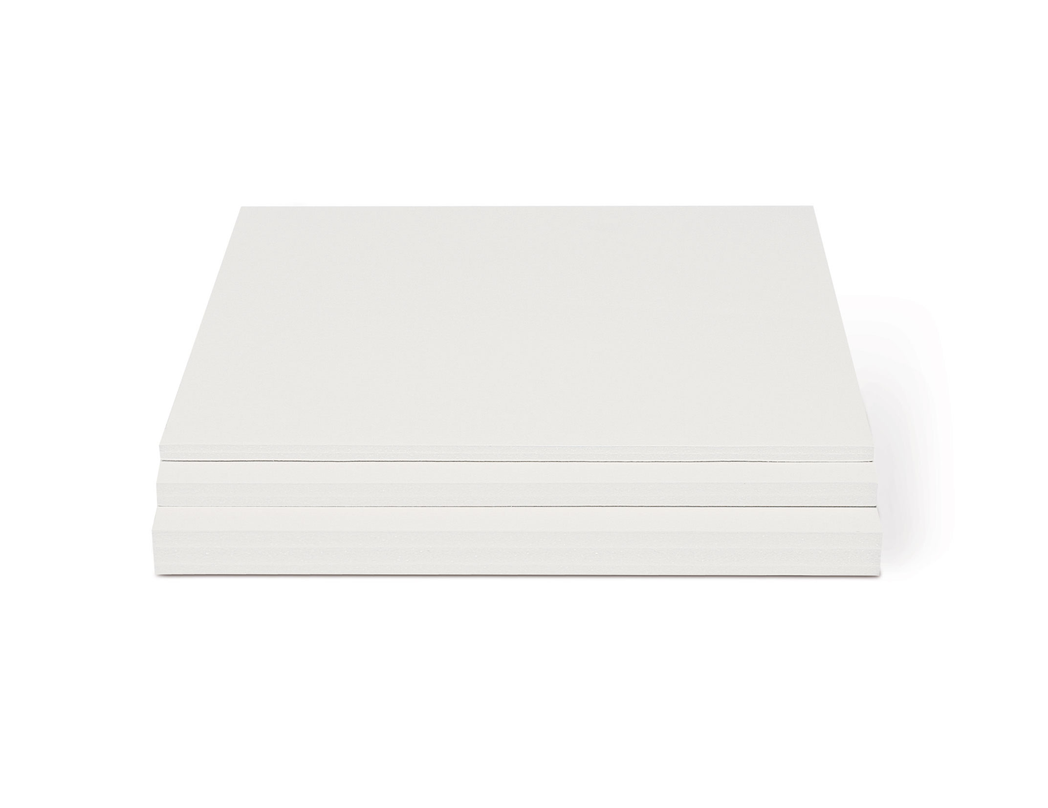Lot 20 plaques carton mousse blanc épaisseur 3 mm - format A4 21 x 29.7 mm